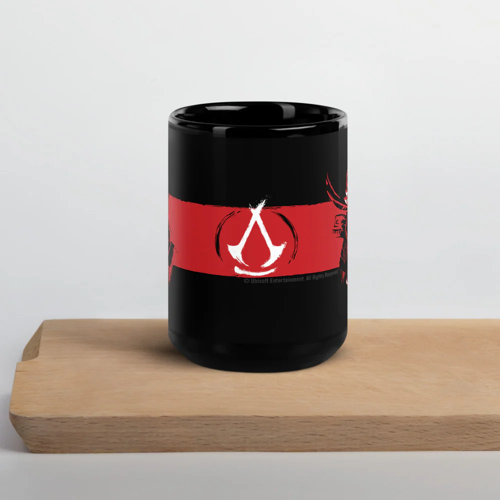 Assassin's Creed Shadows Black Glossy Mug - Image 13