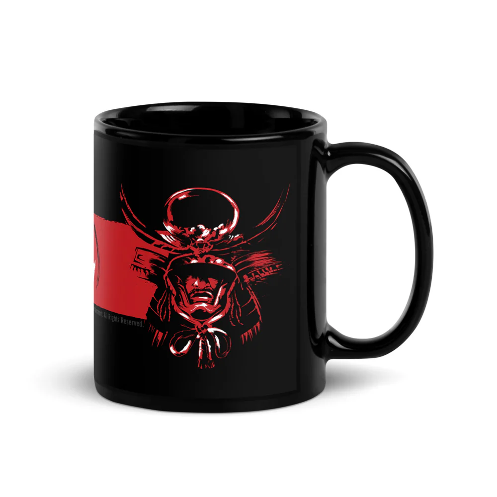 Assassin's Creed Shadows Black Glossy Mug - Image 3