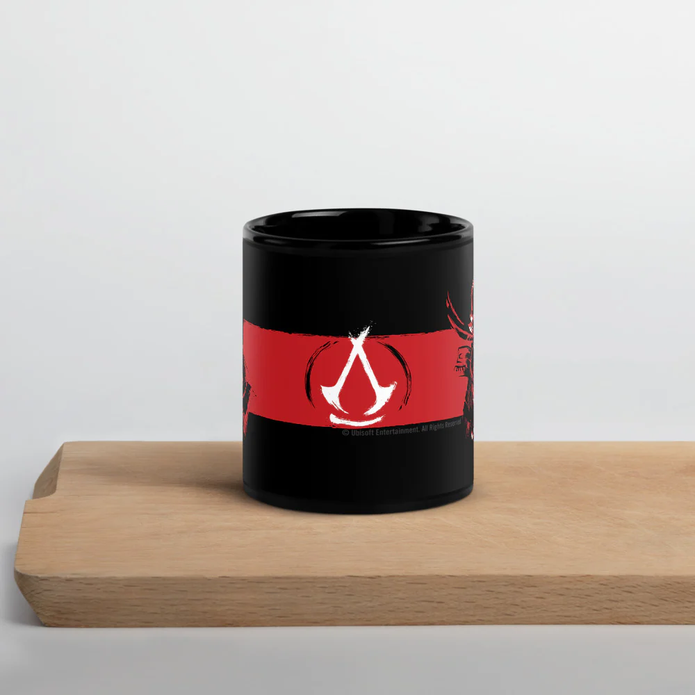 Assassin's Creed Shadows Black Glossy Mug - Image 5