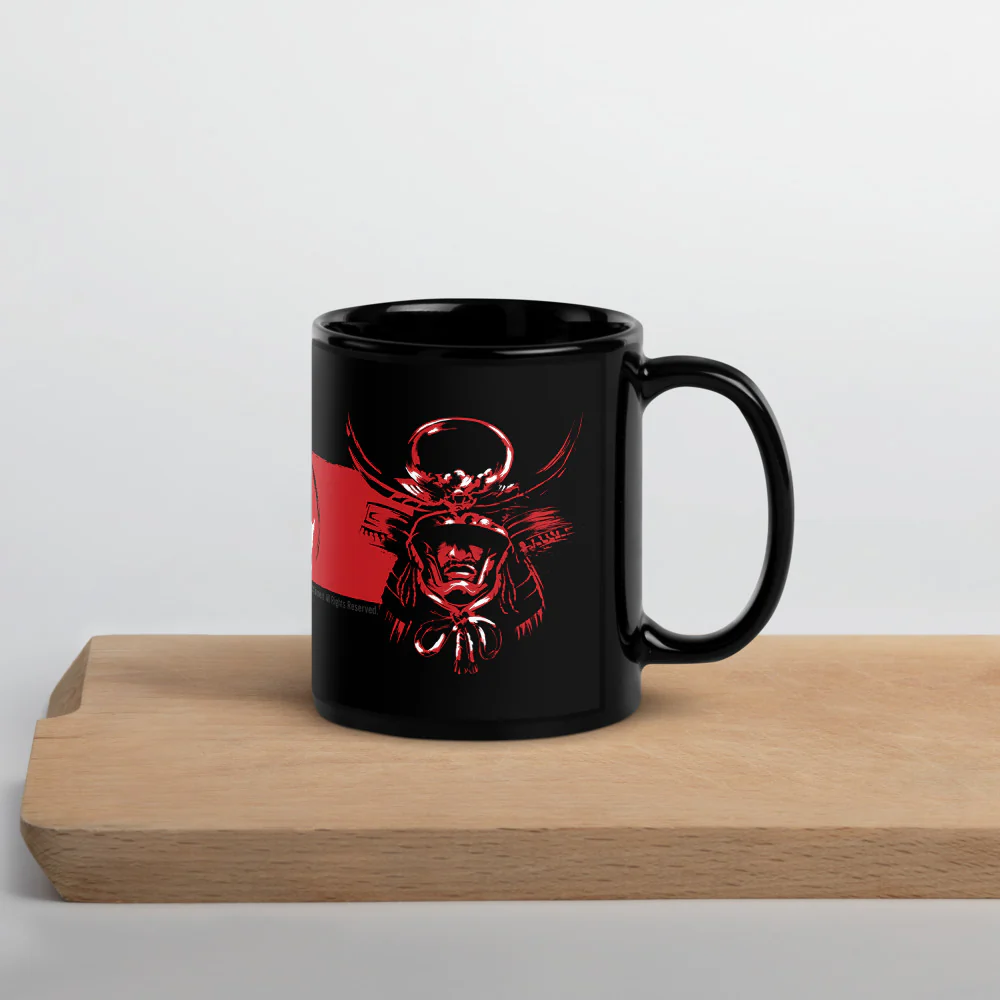 Assassin's Creed Shadows Black Glossy Mug - Image 6