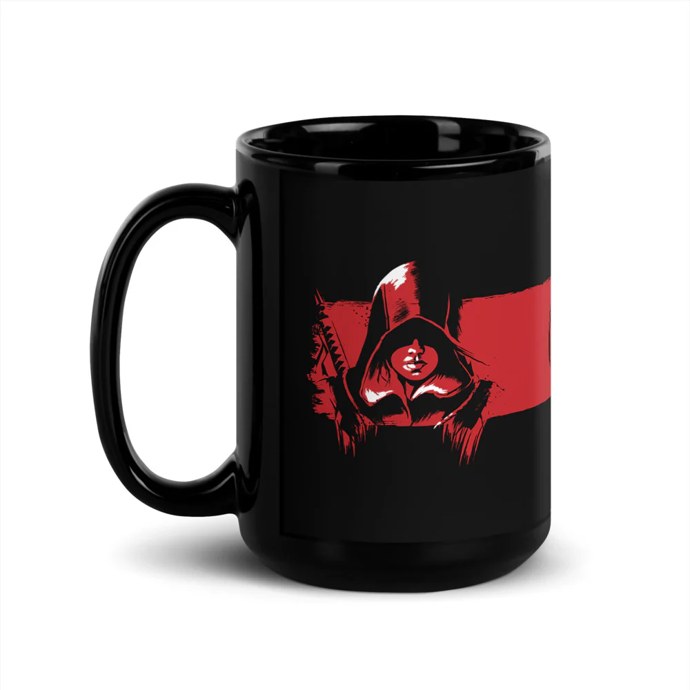 Assassin's Creed Shadows Black Glossy Mug - Image 9